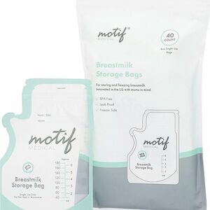 Motif Medical Breastmilk Storage Bags - White and Gray